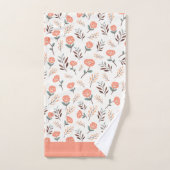 Custom Red Poppies Botanical Towels (Serviette à main)