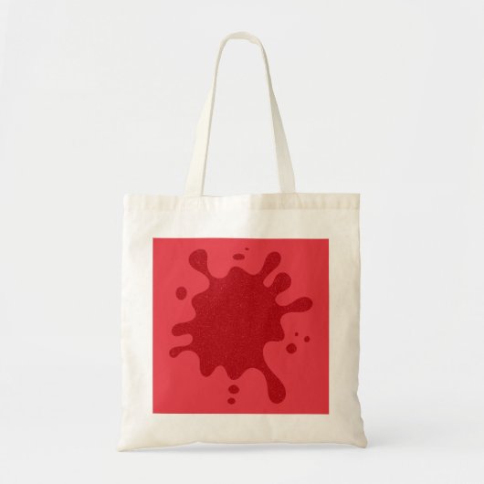 Custom Red Splash Tote Bag – Editable Design (Devant)