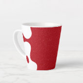 Custom Red & White Blob Mug – Editable Design (Angle gauche)