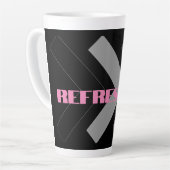 Custom Refresh me Afbeelding tekst Herbruikbare La Latte Mok (Linkerhoek)