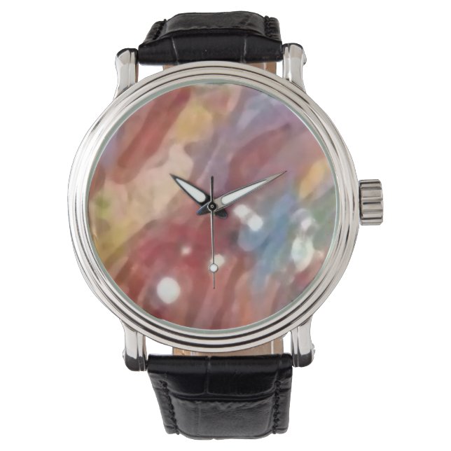 Custom reloj pink horloge (Voorkant)