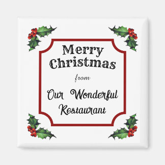 Custom Restaurant Vrolijk Kerstfeest Magneet