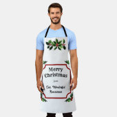 Custom Restaurant Vrolijk Kerstfeest Schort (Gedragen)