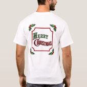 Custom Restaurant Vrolijk Kerstfeest T-shirt (Achterkant)