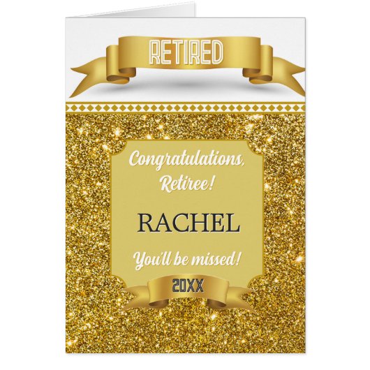 Custom Retiree's Congrats Card (Devant)