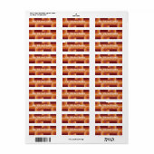 Custom Retro Abstract Waves Art Patroon Etiket (Full Sheet)
