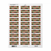 Custom Retro Abstract Waves Art Patroon Etiket (Full Sheet)