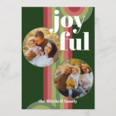 Custom Retro Abstract Waves Art Patroon Feestdagenkaart (Voorkant)