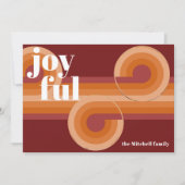 Custom Retro Abstract Waves Art Patroon Feestdagenkaart (Voorkant)