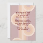 Custom Retro Abstract Waves Art Patroon Feestdagenkaart (Achterkant)