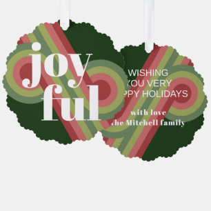 Custom Retro Abstract Waves Art Patroon Ornament Kaart