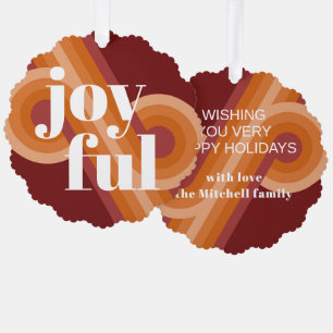 Custom Retro Abstract Waves Art Patroon Ornament Kaart