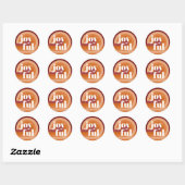 Custom Retro Abstract Waves Art Patroon Ronde Sticker (Vel)
