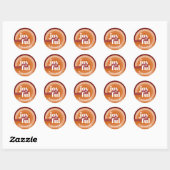 Custom Retro Abstract Waves Art Patroon Ronde Sticker (Vel)