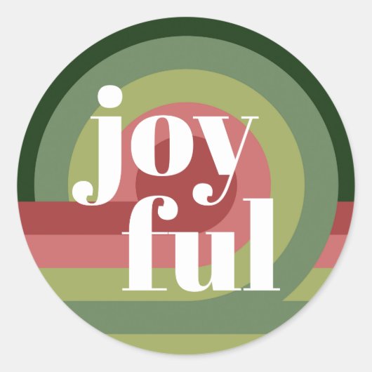 Custom Retro Abstract Waves Art Patroon Ronde Sticker (Voorkant)