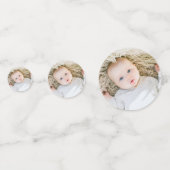 Custom retro baby foto 1e verjaardag confetti (Voorkanten)