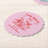 Custom Retro Bachelorette Party Decor Onderzetters (Gekanteld)