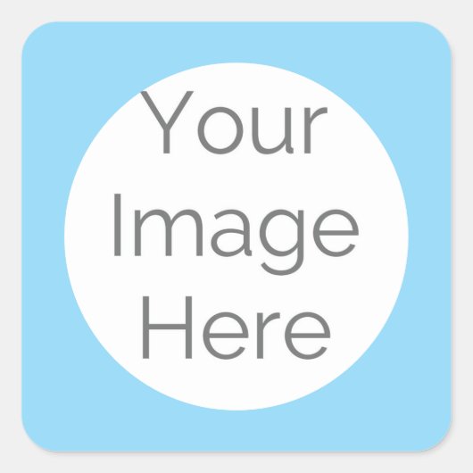 Custom Retro Blue Frame one Photo Square Sticker (Devant)
