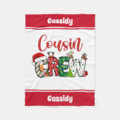 Custom Retro Cousin Crew Kerstmis Fleece Deken (Voorkant)