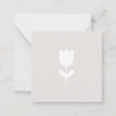 Custom Retro Flower Notitiekaartje (Achterkant)