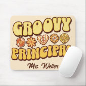 Custom Retro "Groovy Principal" Wavy  Muismat (Met muis)