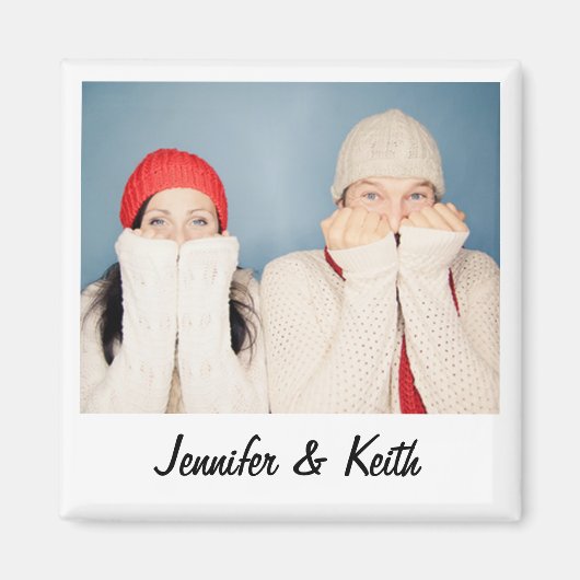 Custom Retro Instant Photo Magneet (Voorkant)
