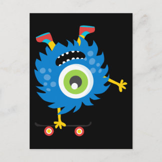 Custom Retro Monster Alien Briefkaart