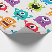 Custom Retro Monster Alien Cadeaupapier (Hoek)