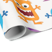 Custom Retro Monster Alien Cadeaupapier (Rol Hoek)