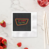 Custom Retro net getrouwd bruiloft servetten (Insitu)