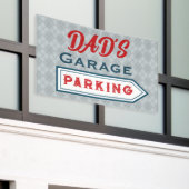 Custom Retro Parking Sign Banner (Buitenkant Gebouw)