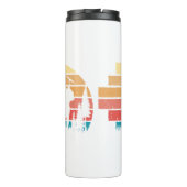 Custom Retro Styled Boston Sky Hondenliefhebber Thermosbeker (Achterkant)