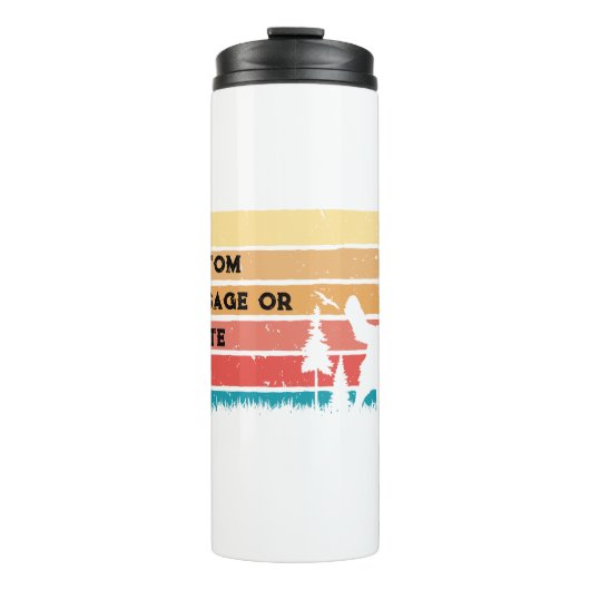 Custom Retro Styled Golden Recovery Hondenliefhebb Thermosbeker (Voorkant)