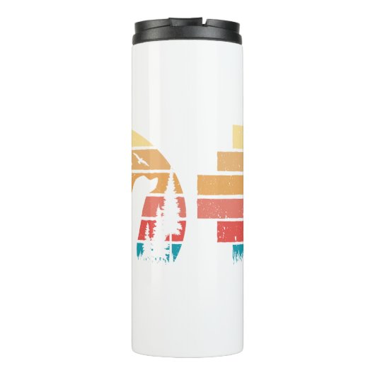 Custom Retro Styled Labrador Retriever Hondenliefh Thermosbeker (Achterkant)