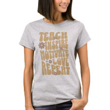 Custom Retro Teacher Inspire Motivate Love Repeat