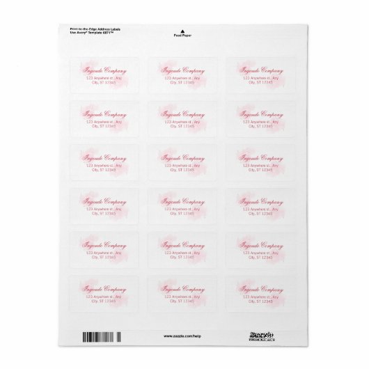 Custom Return Address Label (Full Sheet)