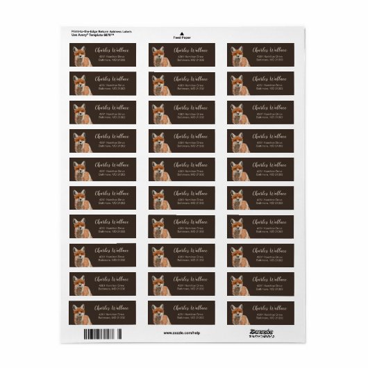 Custom Return Address Label (Full Sheet)