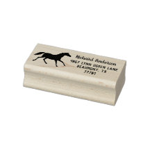 Custom Return Adres Rubber Stempel voor Paardenlie