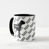 CUSTOM Rhodesian Ridgeback Dog Silhouette Mok (Voorkant links)