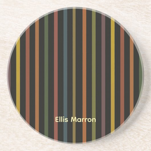 Custom Ribbon Stripe Sandstone Zandsteen Onderzetter (Voorkant)