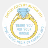 Custom Rings Maker Thank You for Order Stickers (Devant)