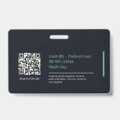 Custom RN ID Badge Template | Registered Nurse  (Arrière)