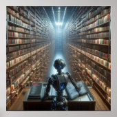 Custom Robot Librarian Wall Poster (Voorkant)