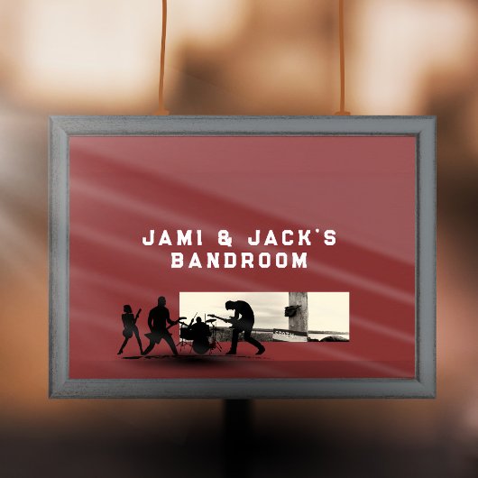 Custom Rock Band Room | Music Studio Poster Sign