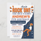 Custom Rock Climbing Birthday Party Invitation (Devant)