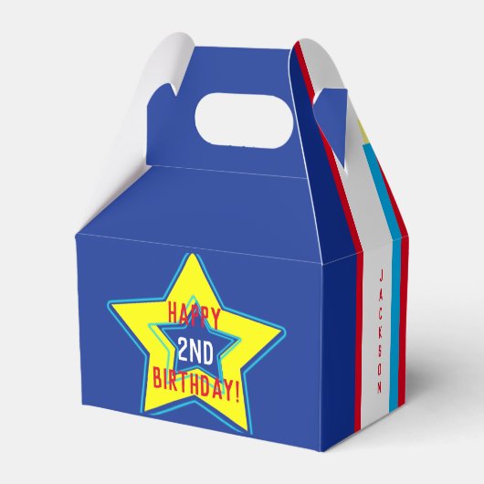 Custom Rocket Mission Smile Foto Verjaardag Bedankdoosjes (Achterkant)