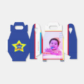 Custom Rocket Mission Smile Foto Verjaardag Bedankdoosjes (Uitgevouwen)