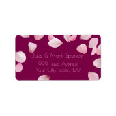 Custom Romantic Pink Petals Address Label (Voorkant)