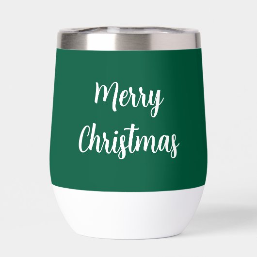Custom Rood Wit Groen Typografie Vrolijk Kerstmis (Achterkant)