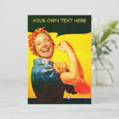 Custom Rosie de Riveter  gezicht in Hole Kaart (Staand voorkant)